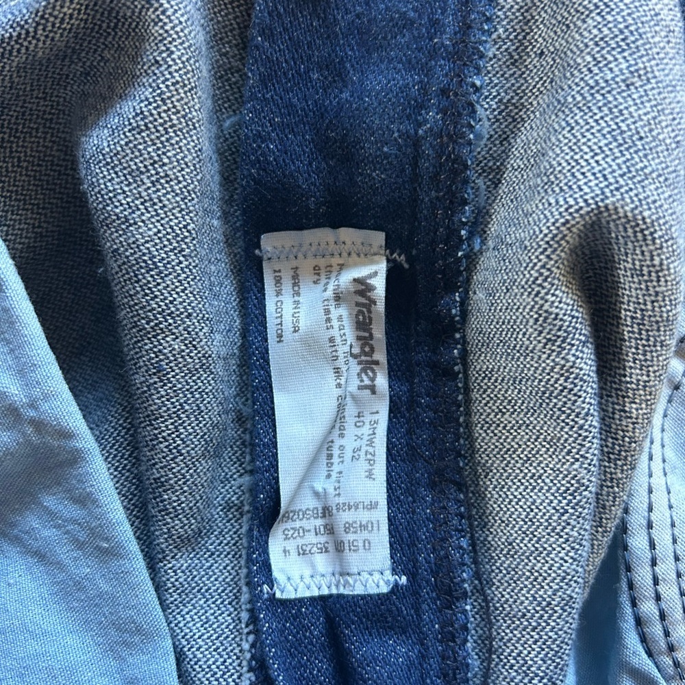 Men’s NWT Wrangler Pro Rodeo Original Cowboy Cut Jeans in Deep Blue Size 40/32 - Picture 9 of 10